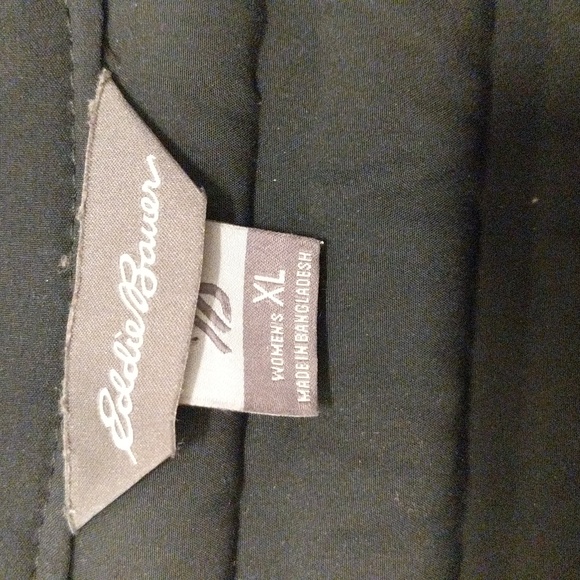 Eddie Bauer Goose Down Insulated XL Black Jacket - Picture 3 of 5